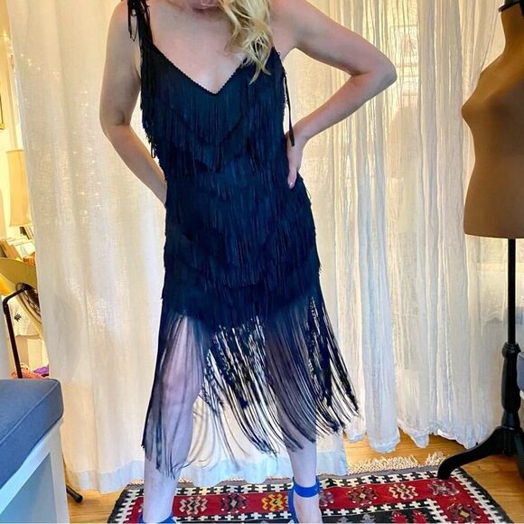 Vintage 60s Fringe Swing Go-Go Dress - Picture 9 of 12